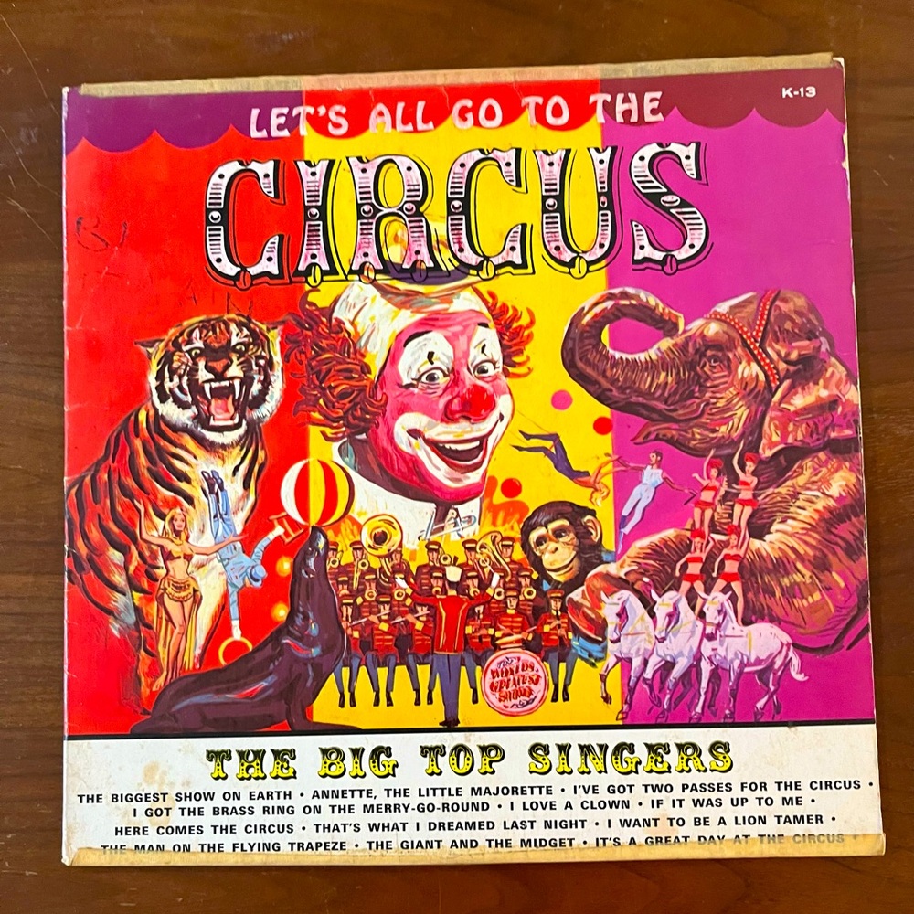 LETS' ALL GO TO THE CIRCUS VINYL RECORD BIG TOP SINGERS PETER RABBIT RECORDS
